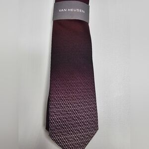 Van Heusen Men's Burgundy Geometric Tie | New with Tags |Kohl's |Formal/Business